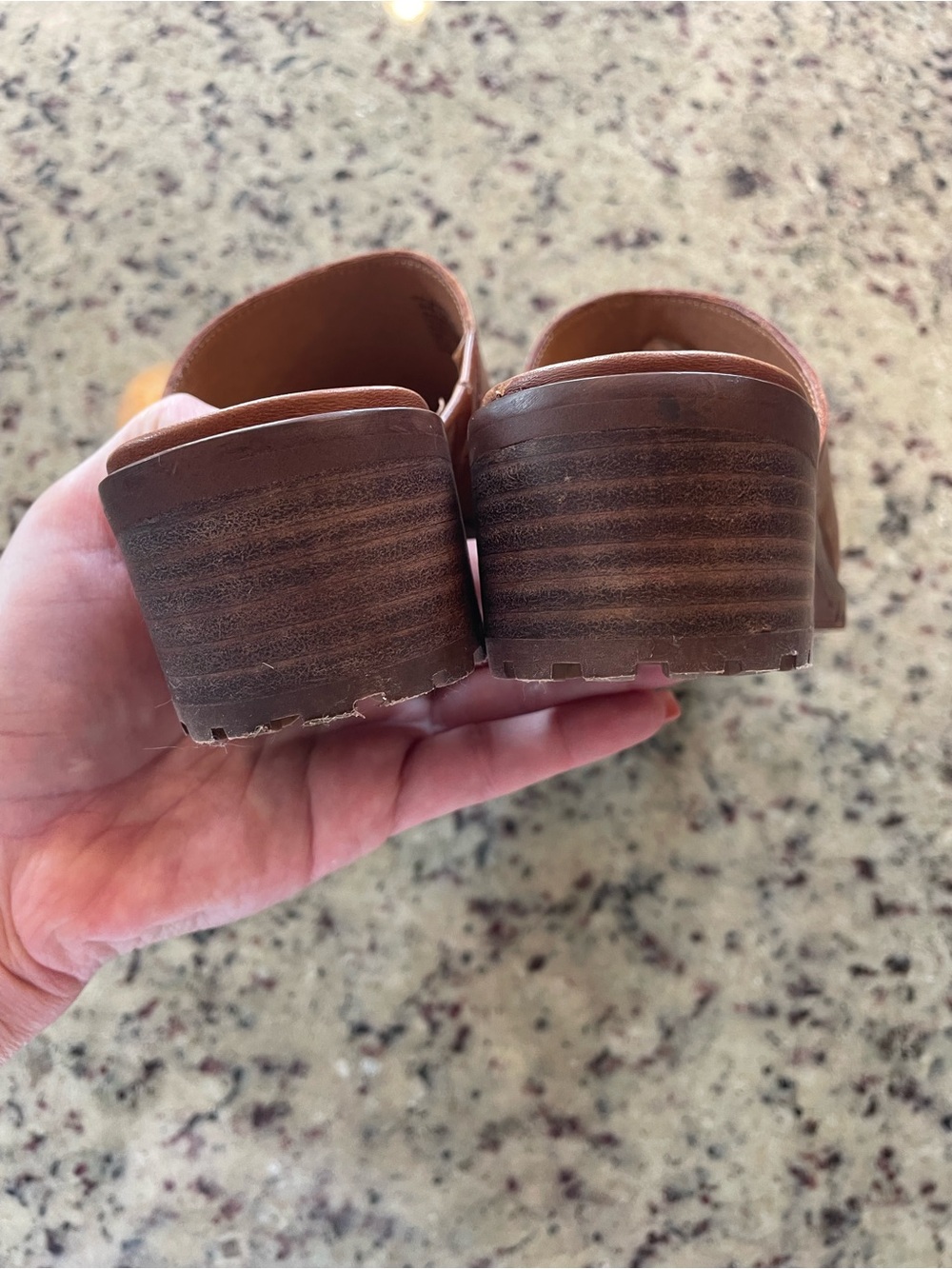 Madewell “Mindy lugsole” leather mule in camel 8 retail $158 - Picture 4 of 6